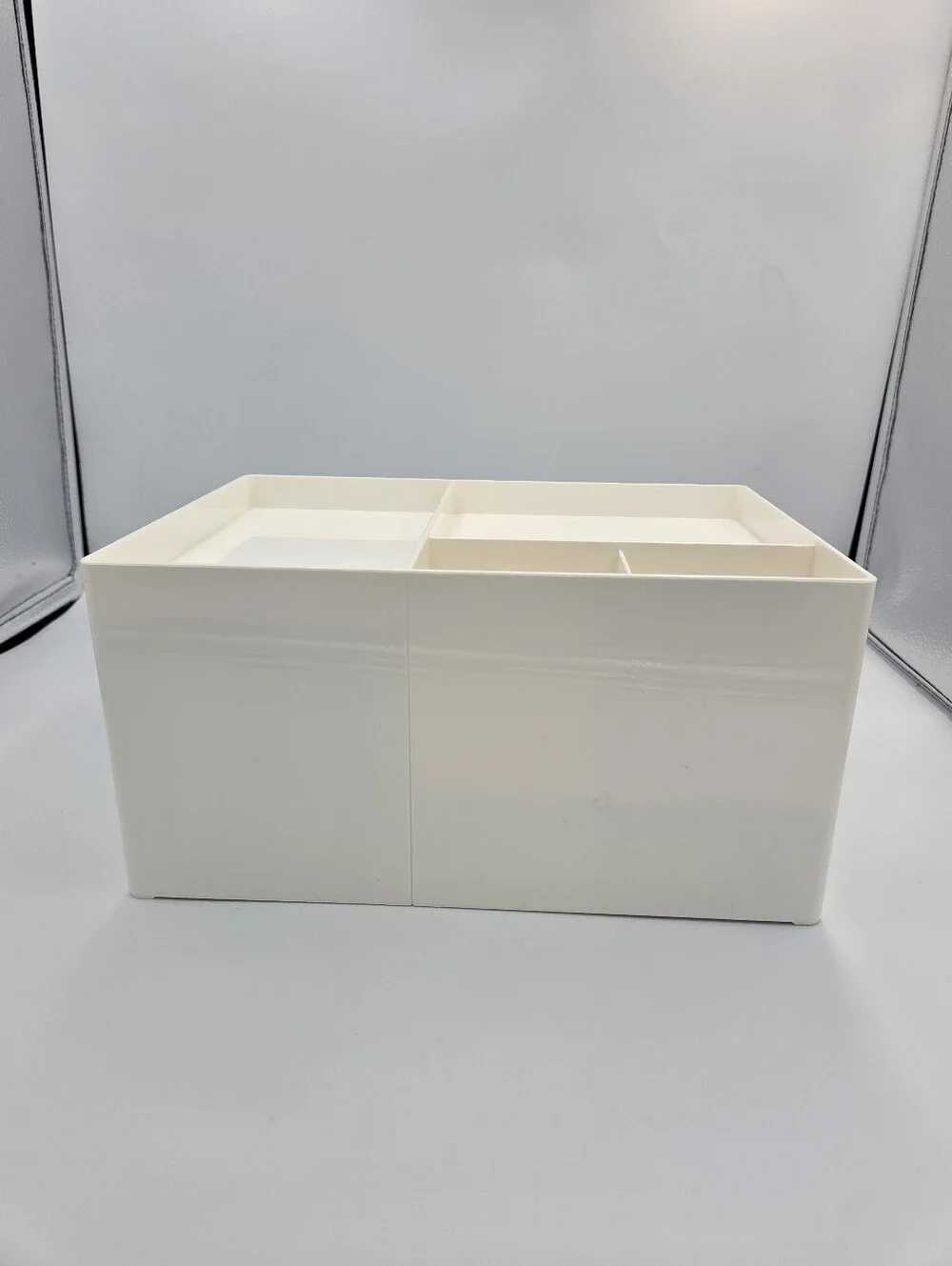 Business Source 11882 Desktop Organizer 4 Drawer & 4 Compartments White NIB